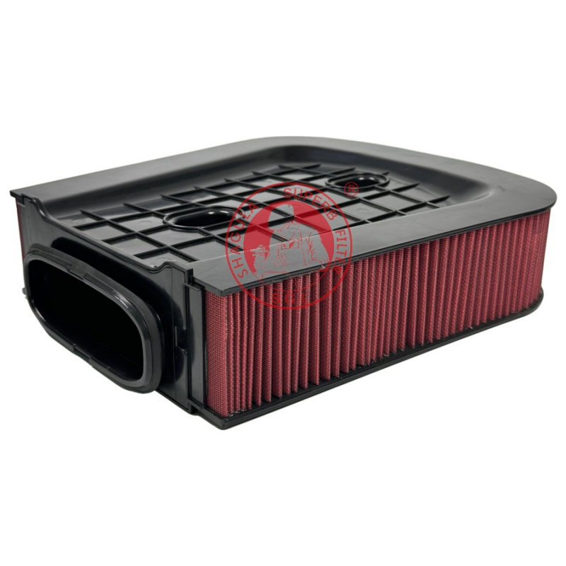 High Flow Engine Air Filter with highly performing materials